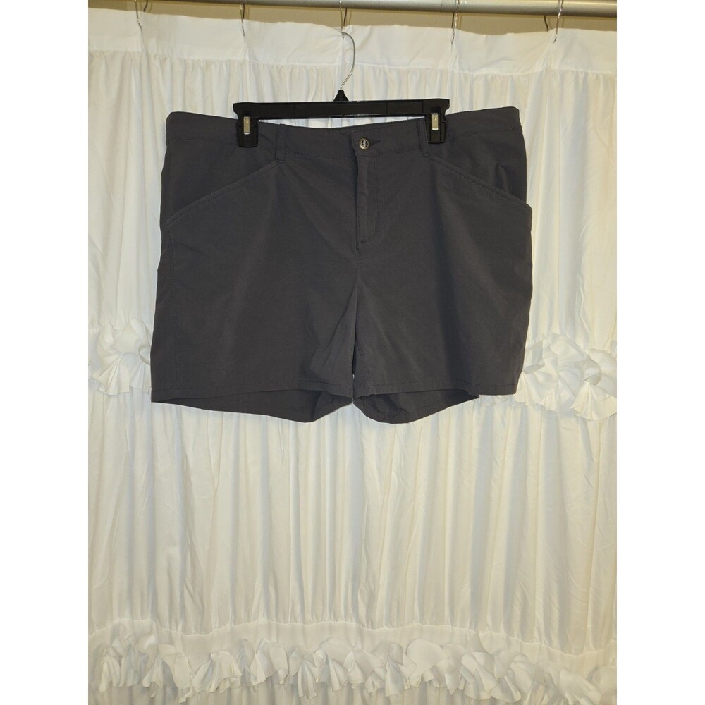 Patagonia Women Charcoal Gray Skyline Traveler Size 18 Stretch Nylon Shorts